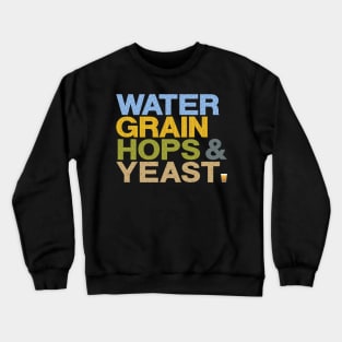 WATER GRAIN HOPS & YEAST - patterned Crewneck Sweatshirt